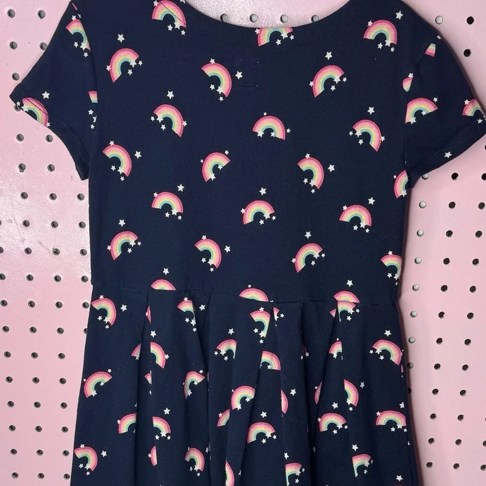 Gap Navy Dress with Rainbows. Good Condition. Size 6/7